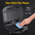 Aigostar Sandwich Maker with Non-stick Deep Grid Surface for Egg, Ham, and Steaks, Compact Electric Grill