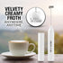 Zulay Kitchen Powerful Rechargeable Milk Frother with Case - Froth N Go Compact Handheld Foam Maker for Lattes - Travel Electric Whisk Drink Mixer for Coffee - 3 Whisk Attachments - White by Zulay Kitchen