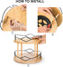 Yopay Lazy Susan Organizer 2 Tier, Bamboo Rotating Spice Rack for Kitchen Countertop, Spinning Makeup Turntable (11