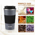 KETIEE Travel Coffee Mug, Spill Proof 12oz Insulated Reusable Coffee Cup with Seal Lid for Hot/Ice Drinks (Grey)