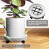 2Pack 12.4'' Plant Caddy with Wheels, Plant Stand Dolly for Heavy Planter,Wheeled Planter Saucer Tray,Rolling plant