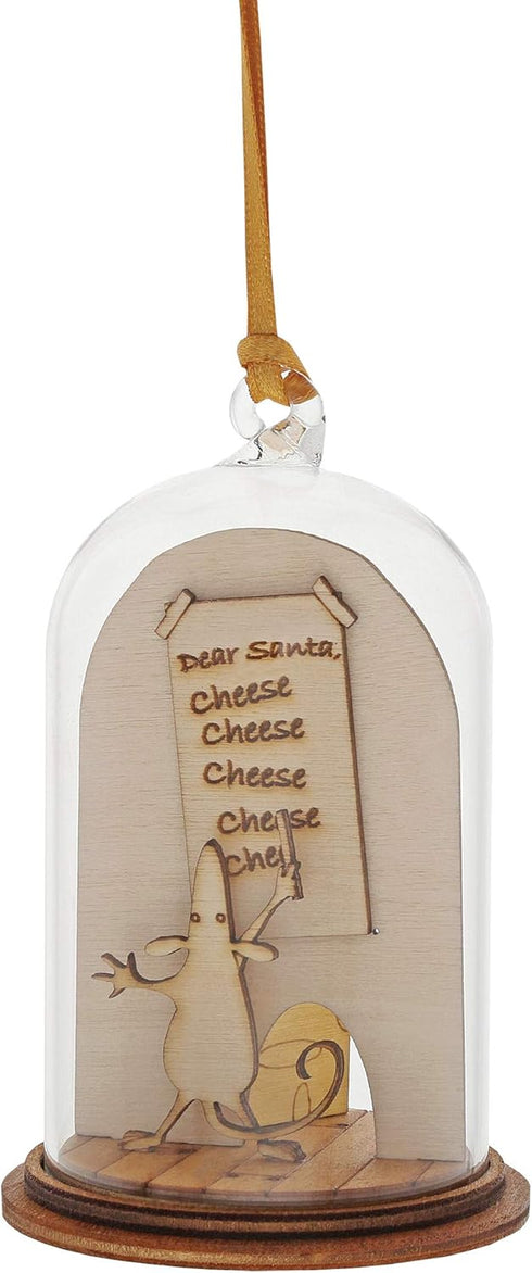 Department 56 Kloche The Spirit of Christmas - Dear Santa Dome Glass Hanging Ornament, 2.5 Inch, Multicolor
