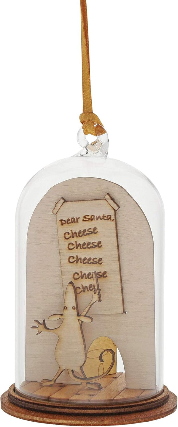Department 56 Kloche The Spirit of Christmas - Dear Santa Dome Glass Hanging Ornament, 2.5 Inch, Multicolor