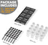 16 386 4 7.5" 17.5" SpaceAid Spice Drawer Organizer with Spice Jars, Spice Labels, Tier Seasoning Rack Tray Insert