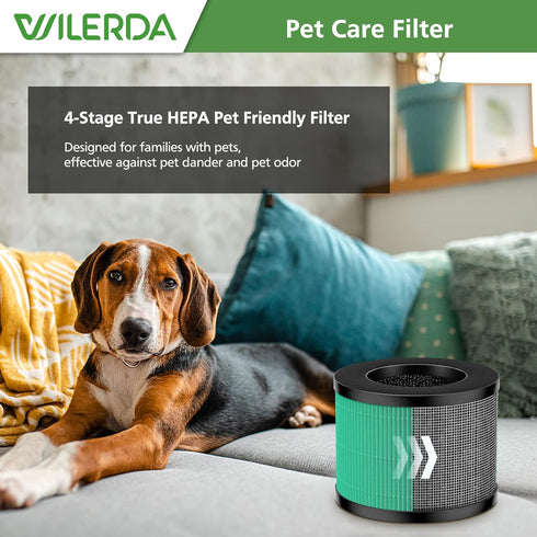 True HEPA Replacement Filter, Compatible with MK-06, TZ-K1, MJ001H Air Purifier, 4-in-1 High-Efficiency H13 Filter