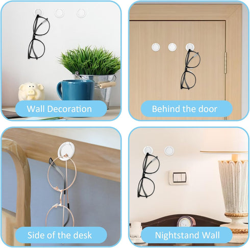 6pcs Eyeglasses Holder, 180 Folding Design, Sunglasses Organizer for Wall, Desk, Car, Home Workshop
