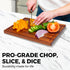 Straga Premium Mahogany Hardwood Cutting Board, 12" x 9" x 0.75", Sustainable Kitchen Essential with Juice Groove