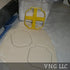 TOY BUILDING BLOCK HEAD OUTLINE COOKIE CUTTER - MADE IN USA PR2525