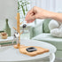 Wood Key Tray with 3 Stand Branch Vertical, Modern Cat Tray for Entryway Table, Valet Organizer for Livingroom, Bedroom