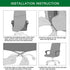 CRFATOP Stretch Computer Office Chair Cover with Durable Zipper, Universal Rotating Desk Chair Slipcover