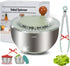 Stainless Steel Salad Spinner Large, Salad Washer Spinner and Dryer, Lettuce Cleaner