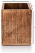 Mango Wood Burning Finished Utensil Holder for Kitchen Countertop, Container for Cooking Utensils (5"x 5"x 6")