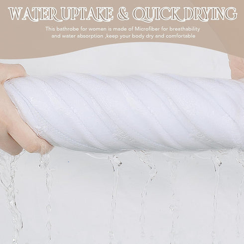 32 Inch 60 Inch SINLAND Women's Spa Wrap Microfiber Lightweight Knee Length Bath Body Wrap Shower Towel with Adjustable