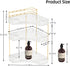 Countertop 3 Countertop Makeup Organizer Tier, Corner Bathroom Organizer with Toothbrush and Makeup Brush Holder