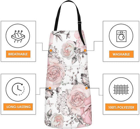 Britimes Apron for Home Kitchen Cooking, Baking, Gardening for Women Men with Pockets