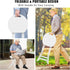 18 Inch Pack 2 440lbs Folding Stool, Foldable Stool with Handle & Steel Frame, of Folding Bar Stools, Sturdy Foldable
