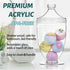 Wongblee 46 oz, Large Acrylic Jar with Lid Bath Salt Container with Scoop, Shatterproof Apothecary Jar for Bathroom
