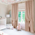 2 84 Inches Neutral Peach Blush Pink Curtains for Baby Nursery Girl,Blackout Tufted Floral Embroidered Sheer Boho Nude