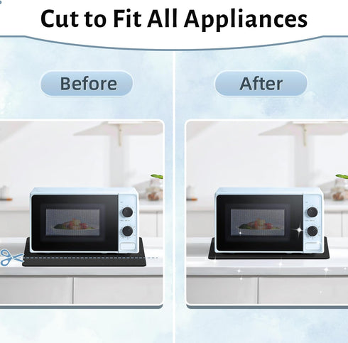 LOPNUR Appliance Sliders for Kitchen Appliances, 360° Rotating Mover, Heat Resistant Coffee Mat for Microwave, Toaster
