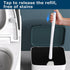 Tirmen Set 24 2X (2 Sets, Disposable Toilet Brush: Toilet Bowl Brush and Holder with Wand Refills, Upgraded Handle