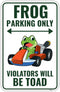 Venicor Frog Parking Sign Decor - 9 x 14 Inches Aluminum, Cute Gifts for Frog Lovers, Room Decorations
