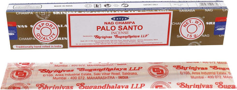 Satya Nag Champa Palo Santo Incense Sticks, 12 Packs X 15 Grams, Box Of 180 Grams, Export Quality