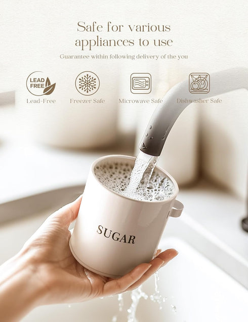17oz Countertop AISBUGUR Sugar Bowl with Lid and Spoon: Metal Sugar Container - Airtight Food Sugar Jar - Coffee Bar