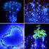 Twinkle Star 2 Pack Christmas Blue Fairy Lights, Battery Operated, 66 ft 200 LED String Lights with Remote Control