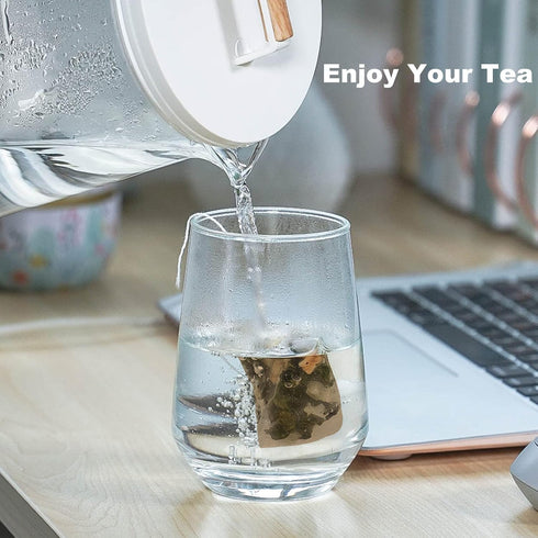 Numola 100Pcs Disposable Tea Bags for Loose Leaf Tea, Natural Material Seal Tea Infuser Sachets