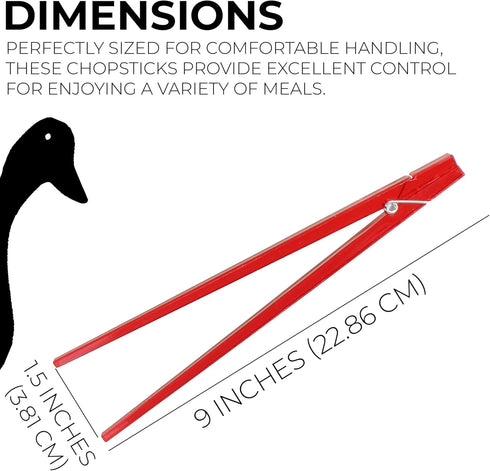 Set of 6 Plastic Chopsticks with Spring-Loaded Clothespin Design – Easy-to-Use Training Chopsticks in Red, Green, Blue.