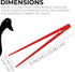 Set of 6 Plastic Chopsticks with Spring-Loaded Clothespin Design – Easy-to-Use Training Chopsticks in Red, Green, Blue.