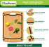 Wood Cutting Board with Juice Grooves, Dishwasher Safe, Medium Cutting Board, 14.6 x 11-inch
