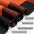 SEEKSEE Cotton Buffalo Plaid Rug 27.5"x43", Orange and Black Checked, Washable Doormat for Indoor/Outdoor