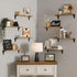17"x 4.5" Set 8 Wallniture Arras Floating Shelves for Wall, Rustic Bookshelf for Living Room Decor, Home Office