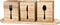 Kathfly 4 Pcs Silverware Caddy Utensil Holder for Countertop, Wood Tray Spoon Fork Holder for Kitchen Parties (Brown)