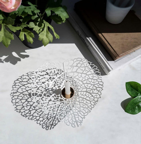 OShadow Leaf Candleholder - Candle Sticks Holder Decor for Coffee Table Decor - Decorative Candle Holders