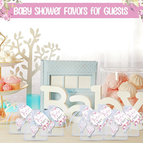 25 Sets Wesiti Baby Shower Favor for Guests Butterfly Keychain with Nail Clipper and Bottle Opener Thank You Tag Card
