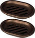 Topsky 2 Pcs Soap Dish for Shower, Double Layer Draining Soap Box with Drip Tray, Plastic, Bronze