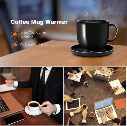 2 Settings, Lesipee Mug Warmer, Coffee Cup Warmer for Desk with Auto Shut Off, Candle Warmer, Electric Beverage Warmer