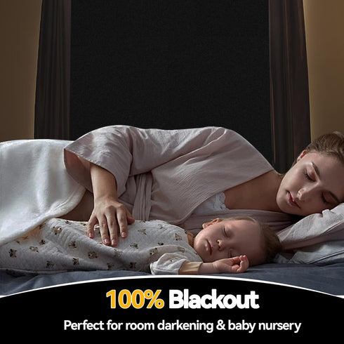 Window Film 17.5" x 78.7" Blackout for Ultimate Privacy and Sun Blocking, Removable Static Cling Film for Home, RVs