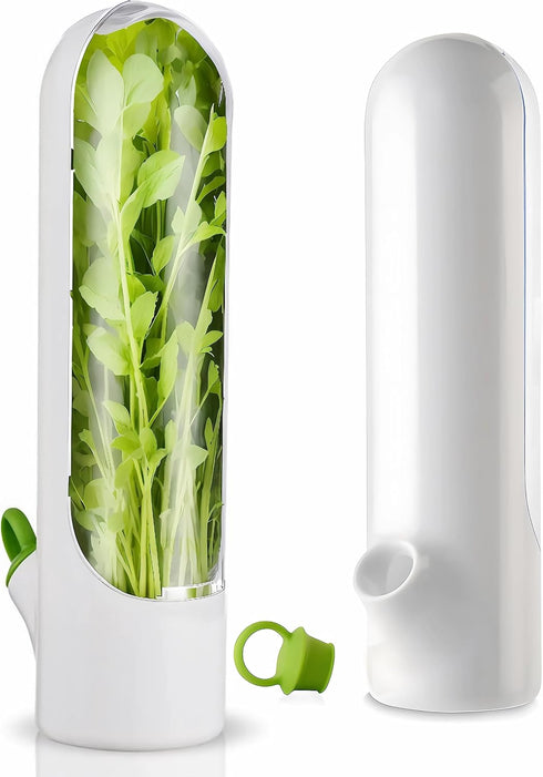 Herb Saver for Refrigerator - Fresh Herb Keeper Pod Containers, Keeps Vegetables Fresh for 2-3 Weeks