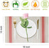 GIVERARE Placemats Set of 4, Stripe Red Heat-Resistant Woven Vinyl, Non-Slip Washable PVC Table Mat for Dining