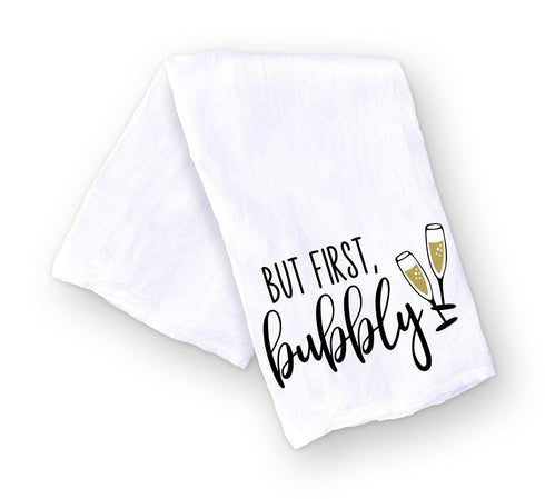 Handmade Funny Kitchen Towel, 100% Cotton Funny Hand Bar Towels for Champagne Celebrations, 28x28 Inch
