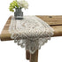 Tinsow 2 Pack Cotton Crochet Lace Rectangular Table Runner Dresser Scarf Doilies