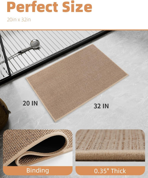 Non-Slip Bath Mats for Bathroom, Rubber-Backing Absorbent Quick Dry Rugs, Machine Washable Thin Bathroom Floor