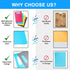 Flexible Cutting Board Set - BPA Free 4 Colored Plastic Cutting Board Mats, Dishwasher Safe, 11.4 IN x 7.5 IN