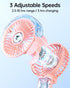 SWEETFULL Portable Misting Fan - 180° Foldable Handheld Fan with Mist Spray, USB Rechargeable for Travel and Home