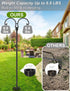 5 92 Inch Hummingbird 2 Pack Outdoor Double Shepherds Hook with Prong Base, Adjustable Heavy Duty Two Sided Bird Feeder