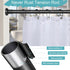 Black Shower Curtain Rod 32-80 Inch, Non-Slip Stainless Steel No Drill Spring Tension Rod for Bathroom & Window