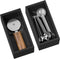 Black Bamboo Kitchen Drawer Organizer Bins for Silverware, Utensils, Cutlery, Stackable Storage